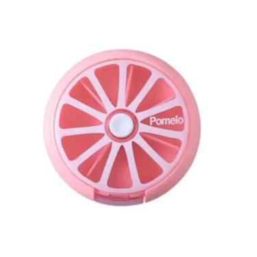 Imagem de Porta Comprimidos Remédios Semanal 7 Dias Giratório Mini Caixa Guardar Capsulas Medicamentos(ROSA)