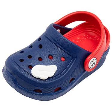 Imagem de Dripdrop tamancos confortáveis para meninas, chinelos infantis de jardim, sandálias aquáticas leves para meninos verão piscina praia (bebês/crianças pequenas), Bluewing, 5 Toddler