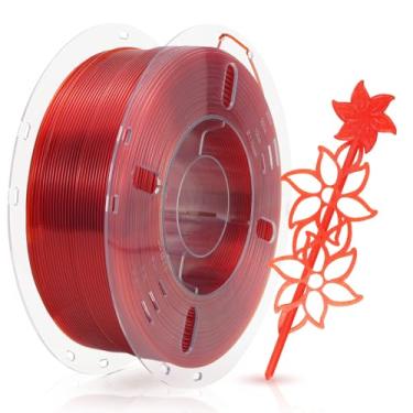 Imagem de FilaBees Filamento transparente PETG transparente 1,75 mm, filamento de impressora 3D de alta resistência PETG rápido para impressão rápida e de alta precisão, filamento de impressão 3D de melhor