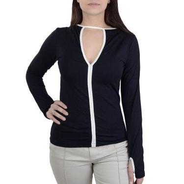 Imagem de Blusa Feminina Olho Fatal ML Viscose Preta - 601579-Feminino