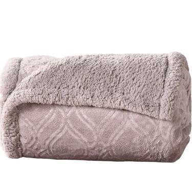 Imagem de Manta Cobertor King Sherpa Realce Flannel Lã De Carneiro