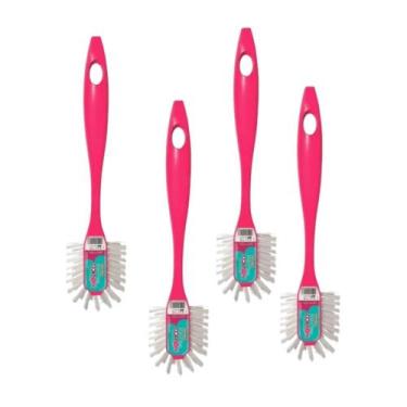 Imagem de Kit 4 Escova Noviça Longo Alcance Casa Multiuso Lavanderia Banheiro Co