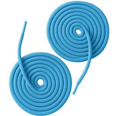 Imagem de Cadarço Redondo AZUL BEBÊ R17 Roliço 130cm para substituir cadarços de