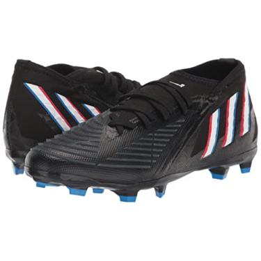 Imagem de adidas Tênis de futebol unissex Edge.2 Firm Ground, Núcleo preto/branco/vermelho vívido, 13