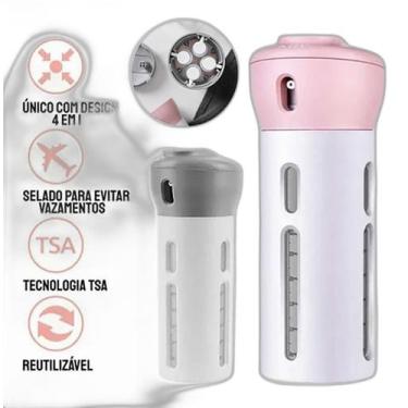 Imagem de Kit Para Viagem Porta Shampoo 4X1 Dispenser Viagem Portátil