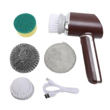 Imagem de Pssopp Escova de Limpeza Elétrica, Lavagem Recarregável e Limpa Limpa Limpeza de Mão Lavadora de Mão para Banheiro Banheira de Piso de Cozinha Banheira