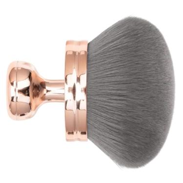 Imagem de Pincel de maquiagem corporal extra grande Blend & Blur para autobronzeador, maquiagem de pernas e bronzeador, pincel Kabuki de cabeça redonda de 8 cm de largura para aplicação com bolsa de cordão