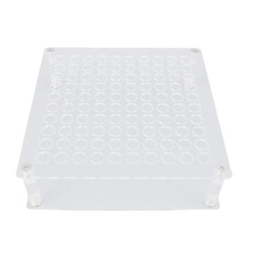 Imagem de Fockety Acrílico Pen Display Solder, 100 Slots Slots Clear Lápis Rack Art Binch Stand Stand Desk Makeup Brush Display Rack para Material Escolar de Escritório Em Casa