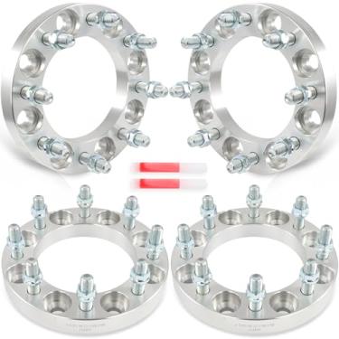 Imagem de ECCPP Espaçador de roda 2,5 cm 8 x 6,5 cm 8 x 165,1 espaçadores de roda apto para Chevrolet C2500 para GMC C2500 para Hummer H2 14x1,5 125,6 mm 4 peças