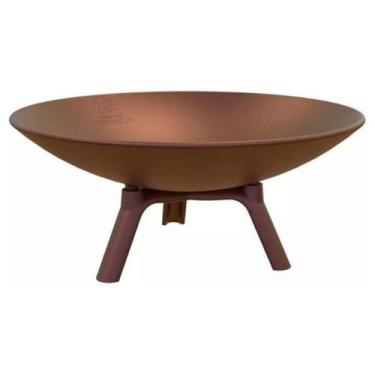 Imagem de Lareira a Lenha Ambiente Área Externa Braseiro Tacho de Chão Cor Ferro