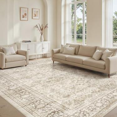 Imagem de ZUNTKON Tapete para sala de estar marrom 1,5 m x 2,3 m