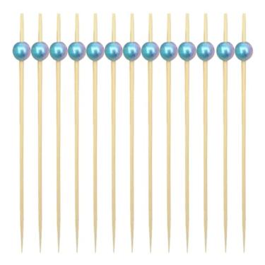 Imagem de 500 palitos de coquetel de 4,7 polegadas, palitos de bambu gradiente para aperitivos, espetos de bambu natural, palitos ou bebidas, frutas, charcutaria, mini palhetas de comida de casamento