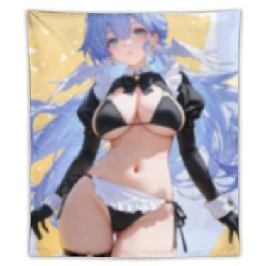 Imagem de LIEGBMEU Tapeçaria de biquíni sexy anime menina 127.0 cm x 152.4 cm interior exterior parede colcha arte decoração de tapeçaria caprichosa, AF327