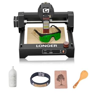 Imagem de LONGER Ray5 mini gravador a laser de 3,5 W com kit de câmera, cortador de alta velocidade de 12000 mm/min para madeira, metal, acrílico, couro, CNC DIY, área de gravação de 130 x 140 mm, WiFi