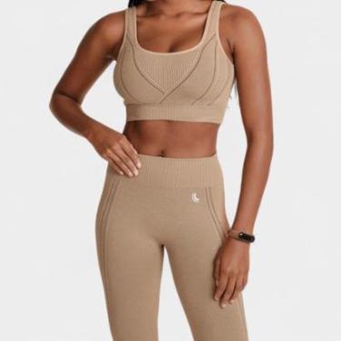 Imagem de Top Esportivo Lupo LSport Seamless Max II - Marrom - P-Feminino