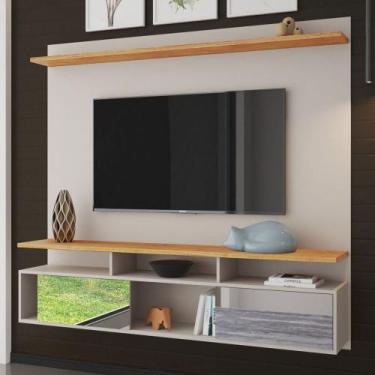 Imagem de Painel para TV Até 70 Polegadas Rizon 2 Portas com Espelho Off White/M