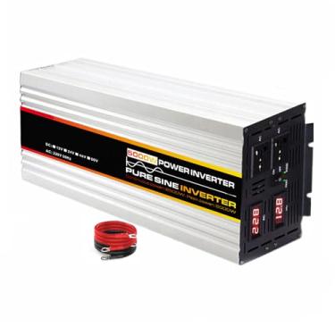 Imagem de 5000 watts 12V 24V 48V 60V Inversor de potência de onda senoidal pura com exibição de LED e 2 pontos de venda CC Saída CA 110V/220V Baixa frequência inversor de energia solar,12V TO 110V
