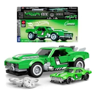 Imagem de Hot Wheels Brick Shop Blocos Montar Custom 68 Camaro – Exclusiva Miniatura Metal – 289 peças