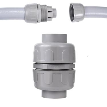 Imagem de Aandxmok (1 peça) Conector NPT 1-1/5.1 cm Líquido-Reto, Conduíte Flexível de PVC, Reto 180 Grau, Conector de Conduíte Bidirecional, Conexões de Conduíte Elétrico