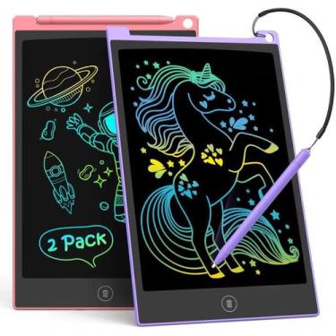 Imagem de Tablet de escrita LCD TECJOE Colorido Doodle Board de 8,5 polegadas x2
