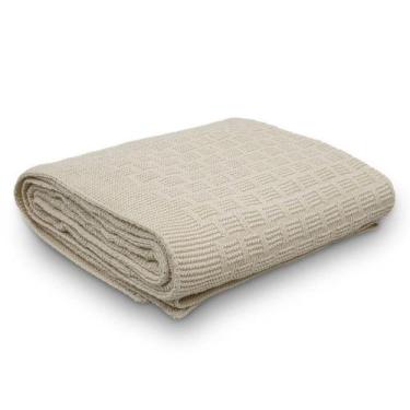 Imagem de Manta Decorativa Para Sofá Tricot Golden 1,20m X 1,50m 100% Algodão Na