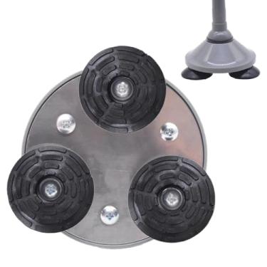 Imagem de DORANMI Pontas de substituição de bengala de borracha rosqueadas para bengala de caminhada, conjunto de 3 unidades, almofada para pés de muleta de resina sintética durável, acessórios de fundo de