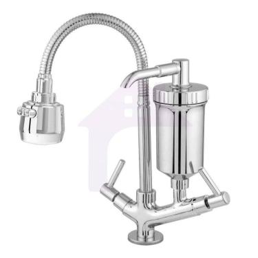 Imagem de Torneira Gourmet Filtro Flexível Bancada Inox Cod 1139-8