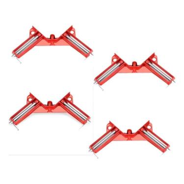 Imagem de 3X Kit 4 Grampo Sargento Angular 90Graus Marceneiro Cantone