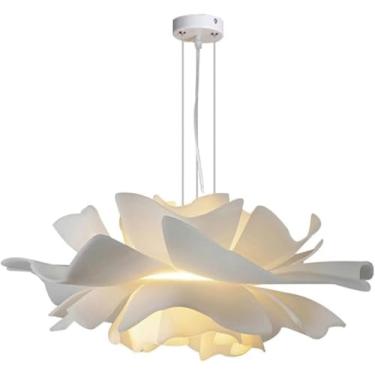 Imagem de Pendente De Luz Simples Moderno Ajustar A Linha De Suspensão Minimalista Criativa Pendente De Luz Pendente De Flor De Luz Pendente De Acrílico Lustre De Luz Pendente Para Sala De Es, D40CM