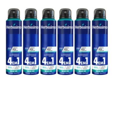 Imagem de Kit 6 Desodorante Aerossol Herbíssimo Blue Ice 150 Ml - Dana