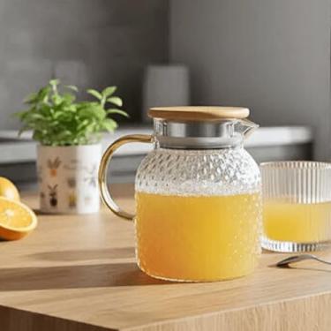 Imagem de Jarra De Vidro Clívia 1l Suco Agua Aromatizada Chá Gelado