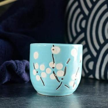 Imagem de Conjunto de 6 peças copo de vinho de cerâmica caneca de café de cerâmica para restaurante copos de saquê utensílios de mesa Kongfu xícara de chá