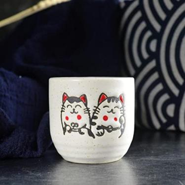 Imagem de Conjunto de 6 peças copo de vinho de cerâmica caneca de café de cerâmica para restaurante copos de saquê utensílios de mesa Kongfu xícara de chá