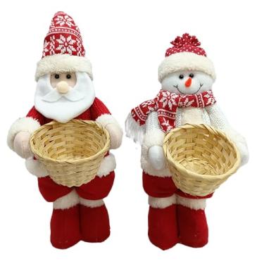 Imagem de Enfeite Natalino Boneco c/Cesto de Palha VM/BR