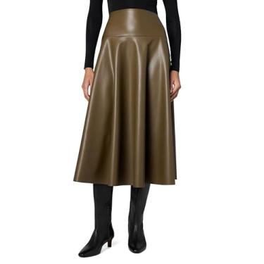 Imagem de Norma Kamali Saia rodada feminina até o meio da panturrilha, Latido, P