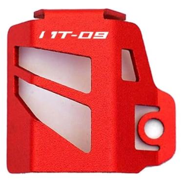 Imagem de BYYINGSUS Compatível com MT 07 09 10 MT07 MT09 SP 2022 MT10 FZ09 FZ07 Acessórios Protetor de Tampa do Reservatório de Fluido de Freio Traseiro da Motocicleta (Vermelho-m09)