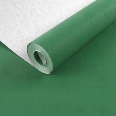 Imagem de ESSMOKO Papel de parede moderno estilo nórdico seda não tecido papel de parede não autoadesivo quarto sala de estar escritório decoração de fundo adesivos pinho verde 53 * 950 cm