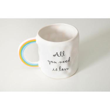 Imagem de Caneca de Cerâmica Arco Íris - Saúde & Bem-Estar