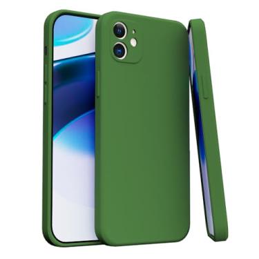 Imagem de Capa Case Capinha Para iPhone 11 Silicone Aveludada Com Forro aveludado Premium (VERDE MILITAR)
