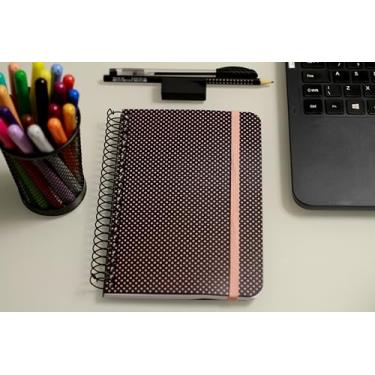 Imagem de Confetti Caderno 1/4 80Fls Círculos Preto Com Impressao Rosa Claro