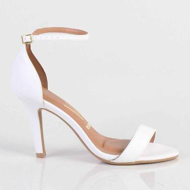 Imagem de Sandália Salto Fino Vizzano 6249452Pel Jeans, Branco, Pelica, 16072, 3