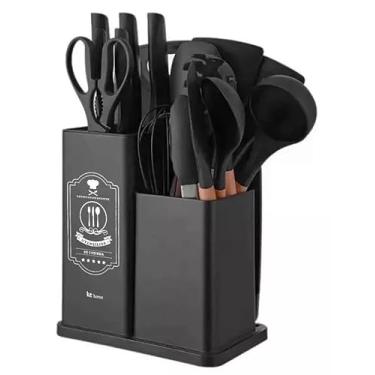 Imagem de Kit de Utensílios de Cozinha em Silicone, 19 Peças, com Facas, Espátulas, Conchas e Acessórios