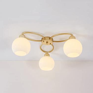 Imagem de KSSTEVNBD Lustre, sombra de vidro para interior, luz de teto, casa, sala de estar, luminária de teto, quarto moderno, luz de teto, mesa de jantar nórdica, cozinha, perto da luminária de teto (B)/um