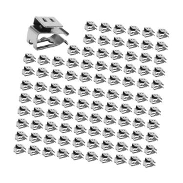 Imagem de WeiLaiKeQi Grampos de fio de painel solar para cabos de módulo fotovoltaico, acessórios de montagem, grampos de fiação de estrutura de reboque, de cabo de metal, 100 Pedaços