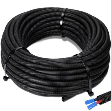 Imagem de Sasylvia Kit de proteção de conduíte elétrico flexível e flexível de 5 cm x 9 m