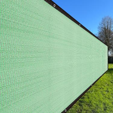 Imagem de HARFINGTON Fence Privacy Screen 3.0 m x 3.0 m (9 Sqft) Cobertura de pano de sombra de malha de esgrima cobertura de rede para varanda exterior deck quintal planta de varanda, verde
