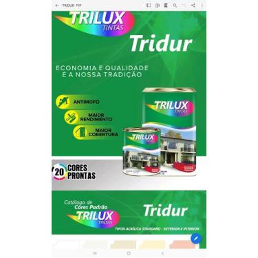 Imagem de Tintas Acrílicas  Stansard - TRILUX TINTAS, Amarelo