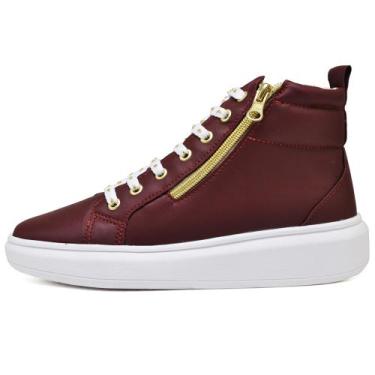Imagem de Tênis Zipper GTS - Feminino, Bordô, 33