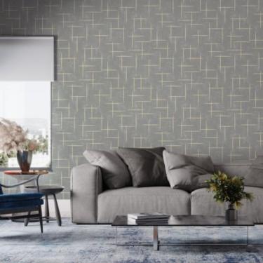 Imagem de Papel de Parede Bobinex Essencial Geométrico Cinza 4312