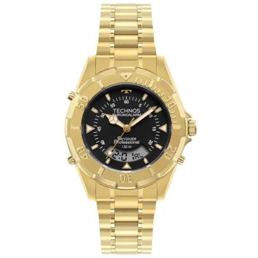 Imagem de Relógio Technos Masculino Ref: Wt2050afn/1p Skydiver Anadigi Dourado